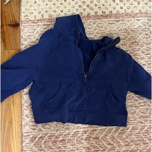 Lululemon navy scuba crop sweatshirt size m/l